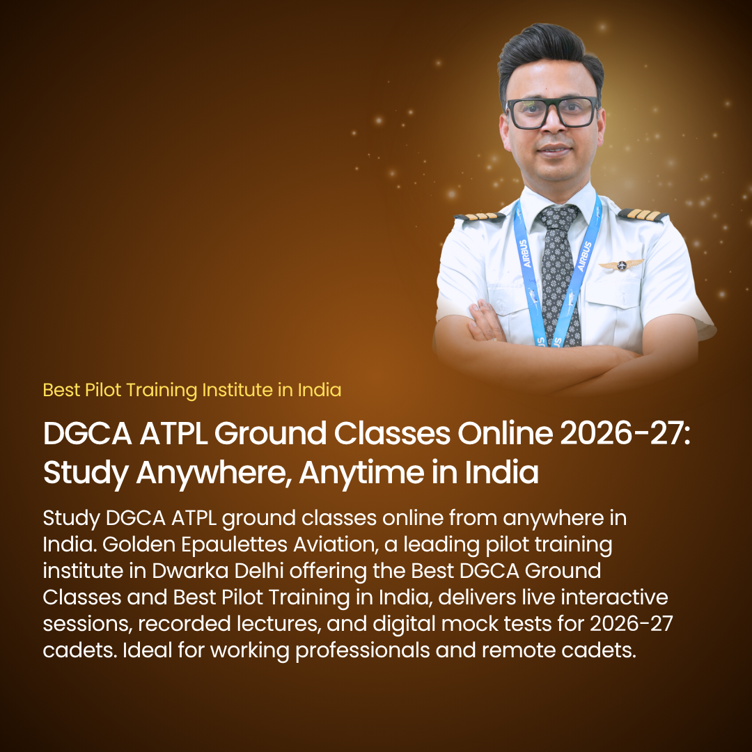 DGCA ATPL Ground Classes Online 2026-27: Study Anywhere, Anytime in India